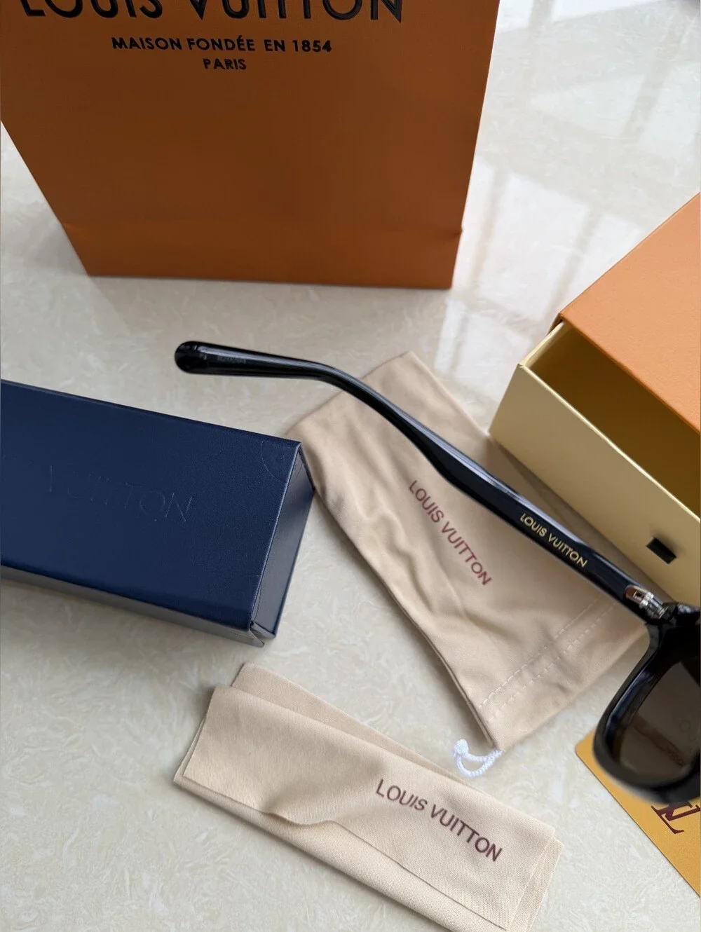 Louis Vuitton Black Women's Square Sunglasses